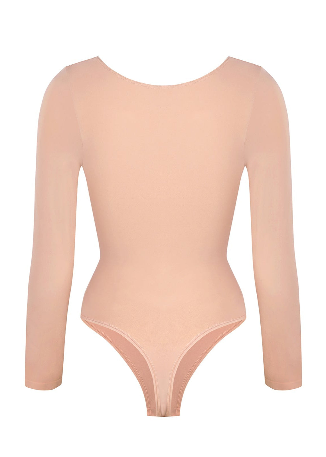 Marcella - Naadloze Lange Mouw Body met String, Borstondersteuning &amp; Buikcontrole - Bella Fit™