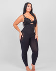 Dhalia - Knielengte Full Body Shaper Met Afneembare Schouderbandjes - Bella Fit™