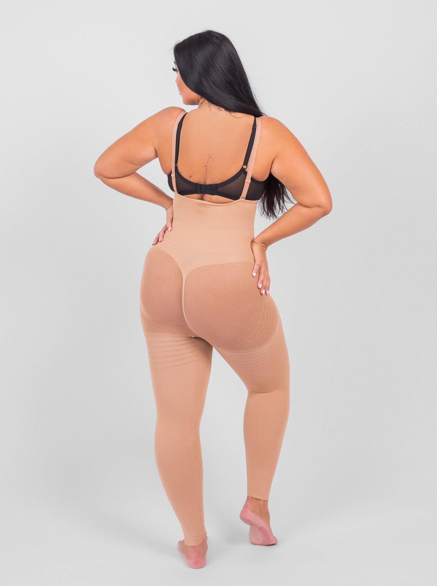 Dhalia - Knielengte Full Body Shaper Met Afneembare Schouderbandjes - Bella Fit™