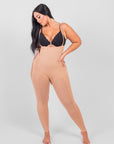 Dhalia - Knielengte Full Body Shaper Met Afneembare Schouderbandjes - Bella Fit™