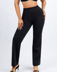 Larisa - High Waist Built-in Shaping Mesh Broek Met Rechte Pijp - Bella Fit™