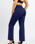 Larisa - High Waist Built-in Shaping Mesh Broek Met Rechte Pijp - Bella Fit™