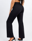 Larisa - High Waist Built-in Shaping Mesh Broek Met Rechte Pijp - Bella Fit™