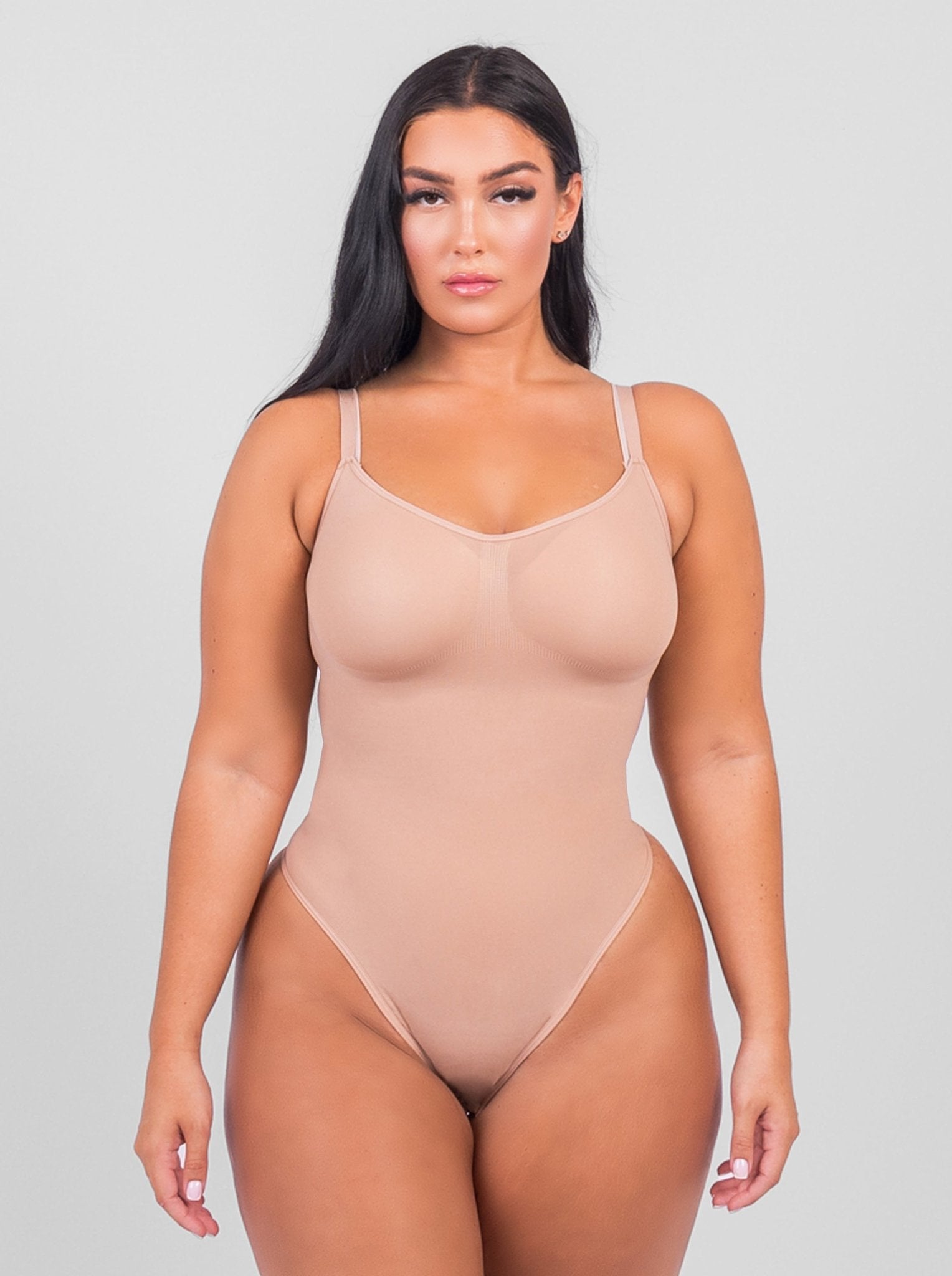 Stefanie - Naadloze Bodysuit String Met Spaghetti Schouderbandjes - Bella Fit™