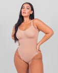 Stefanie - Naadloze Bodysuit String Met Spaghetti Schouderbandjes - Bella Fit™